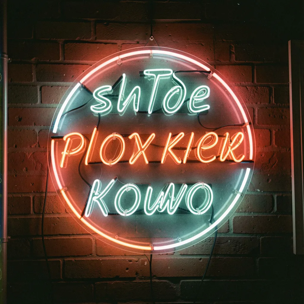 Handcrafted glass neon sign