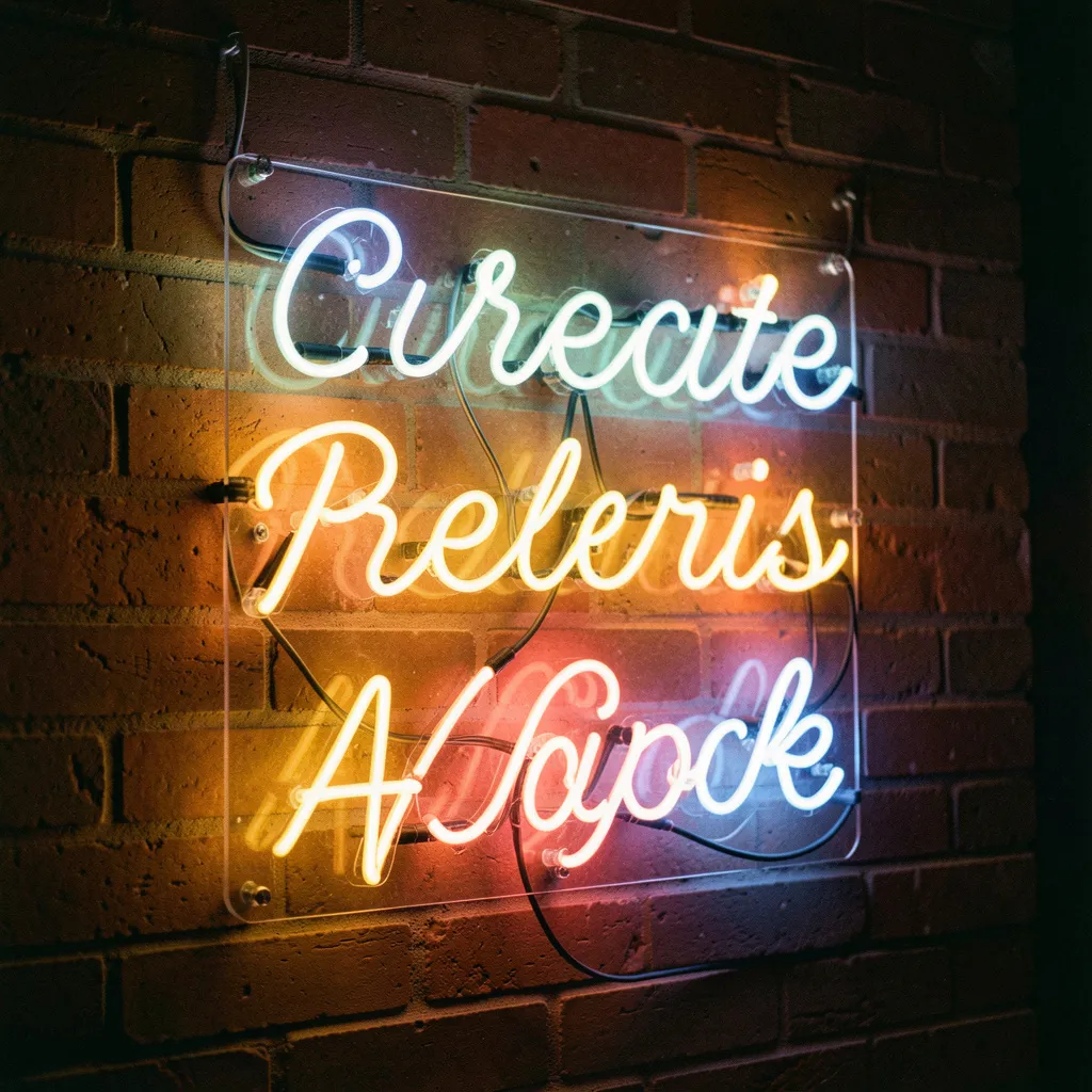 Traditional glass neon craftsmanship